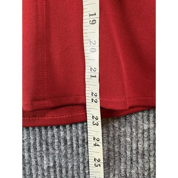 90s Vintage Designer Vertigo Paris Blazer Womens Medium Red Silver Accents Zips - Picture 14 of 15